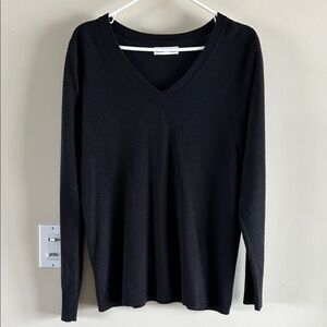 croft & barrow Black Knit V-Neck Sweater
